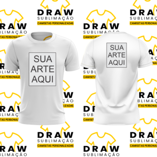 CAMISA BRANCA ESTAMPA FRENTE e COSTA