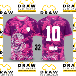 CAMISA INTERCLASSE COBRA ROSA E ROXA